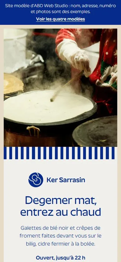 Le modèle Ker Sarrasin sur téléphone